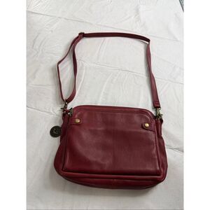 Minooy The Bali Three Layer Leather Maroon Crossbody Shoulder & Clutch Bag